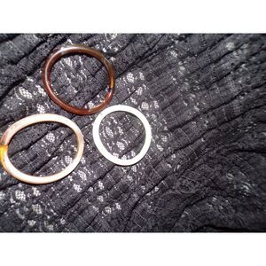 3 Vintage Acrylic Bangles bracelet bracelets cream and brown